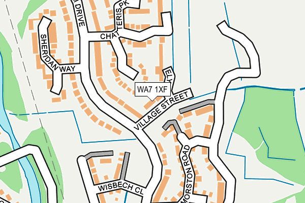WA7 1XF map - OS OpenMap – Local (Ordnance Survey)