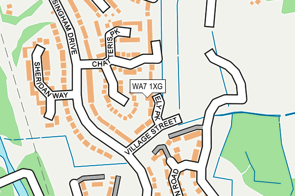 WA7 1XG map - OS OpenMap – Local (Ordnance Survey)