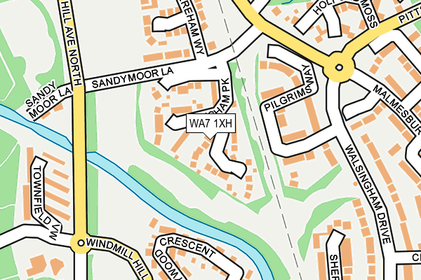 WA7 1XH map - OS OpenMap – Local (Ordnance Survey)
