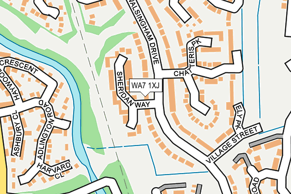 WA7 1XJ map - OS OpenMap – Local (Ordnance Survey)