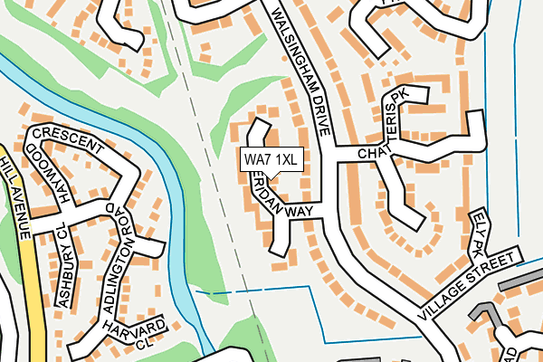 WA7 1XL map - OS OpenMap – Local (Ordnance Survey)