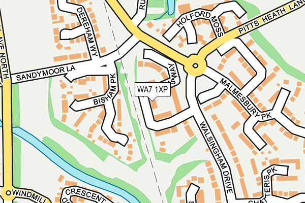 WA7 1XP map - OS OpenMap – Local (Ordnance Survey)