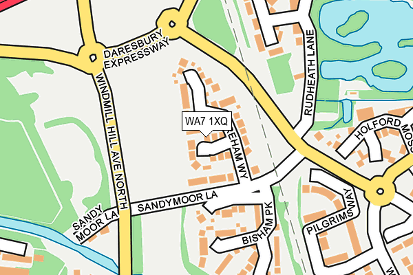 WA7 1XQ map - OS OpenMap – Local (Ordnance Survey)