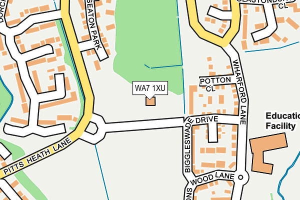 WA7 1XU map - OS OpenMap – Local (Ordnance Survey)