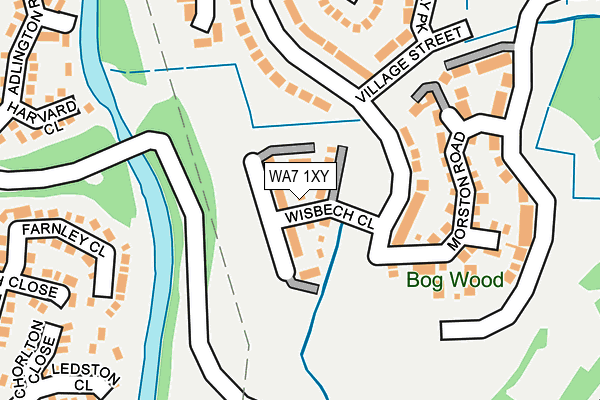 WA7 1XY map - OS OpenMap – Local (Ordnance Survey)