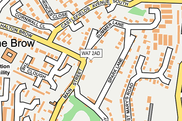 WA7 2AD map - OS OpenMap – Local (Ordnance Survey)