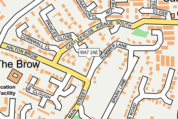 WA7 2AE map - OS OpenMap – Local (Ordnance Survey)