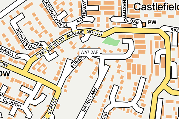 WA7 2AF map - OS OpenMap – Local (Ordnance Survey)