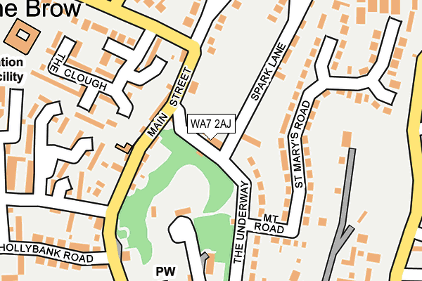WA7 2AJ map - OS OpenMap – Local (Ordnance Survey)