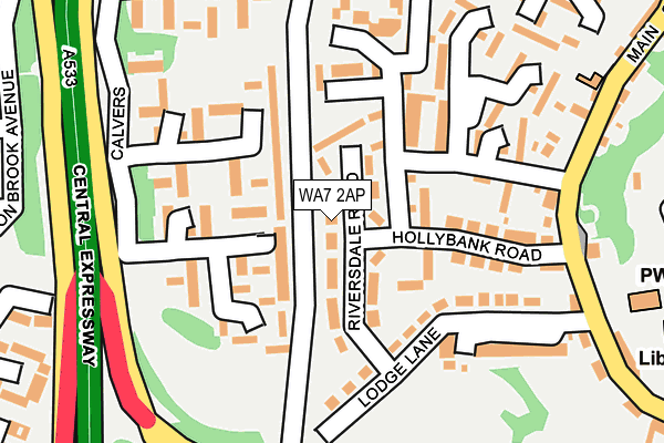 WA7 2AP map - OS OpenMap – Local (Ordnance Survey)