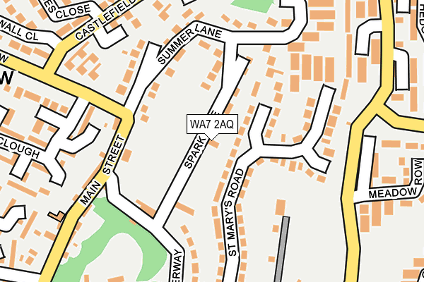 WA7 2AQ map - OS OpenMap – Local (Ordnance Survey)