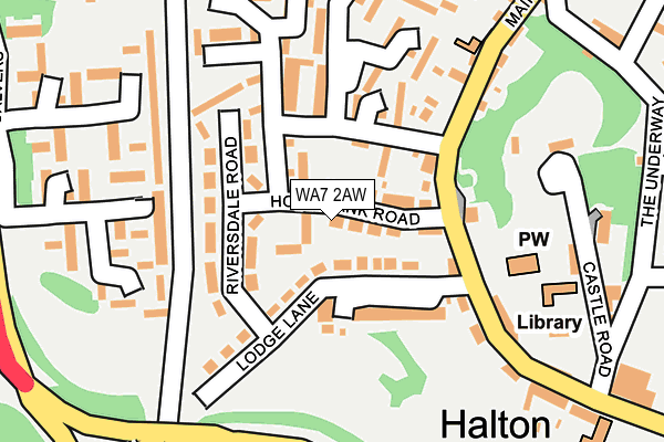 WA7 2AW map - OS OpenMap – Local (Ordnance Survey)