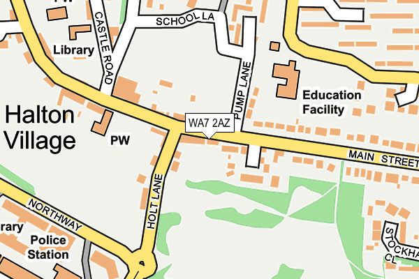 WA7 2AZ map - OS OpenMap – Local (Ordnance Survey)