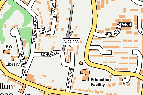 WA7 2BB map - OS OpenMap – Local (Ordnance Survey)