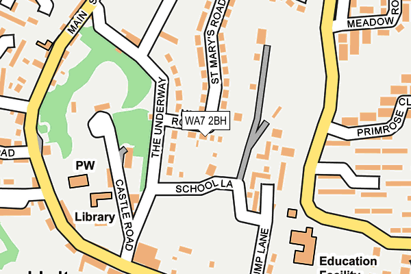 WA7 2BH map - OS OpenMap – Local (Ordnance Survey)