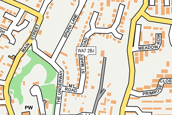 WA7 2BJ map - OS OpenMap – Local (Ordnance Survey)