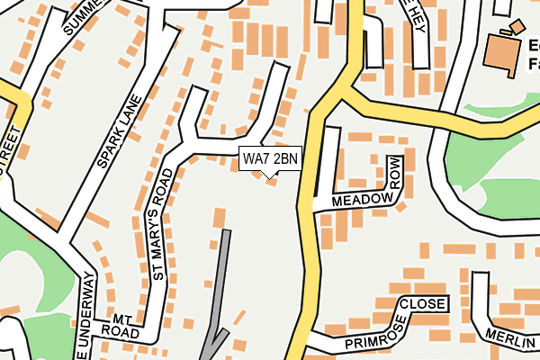 WA7 2BN map - OS OpenMap – Local (Ordnance Survey)