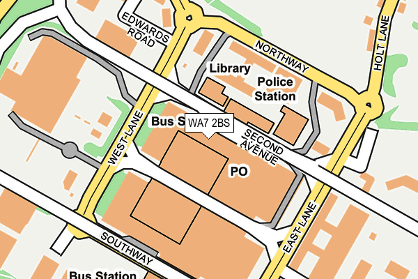 WA7 2BS map - OS OpenMap – Local (Ordnance Survey)
