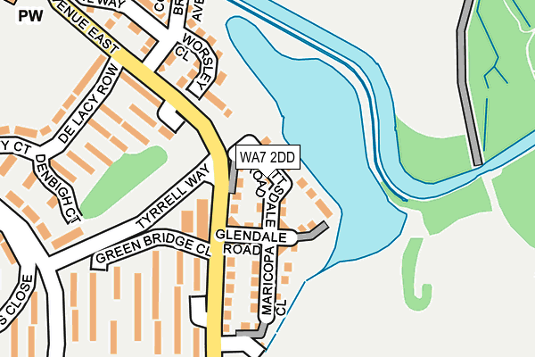 WA7 2DD map - OS OpenMap – Local (Ordnance Survey)