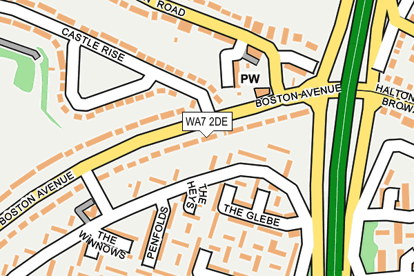 WA7 2DE map - OS OpenMap – Local (Ordnance Survey)