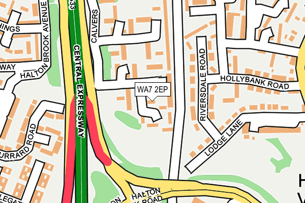 WA7 2EP map - OS OpenMap – Local (Ordnance Survey)