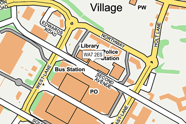 WA7 2ES map - OS OpenMap – Local (Ordnance Survey)