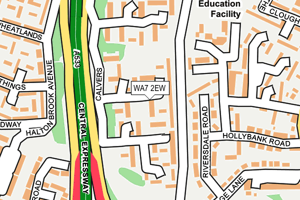WA7 2EW map - OS OpenMap – Local (Ordnance Survey)
