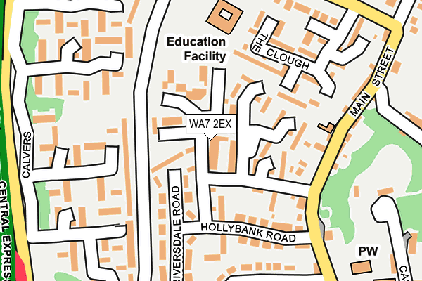 WA7 2EX map - OS OpenMap – Local (Ordnance Survey)