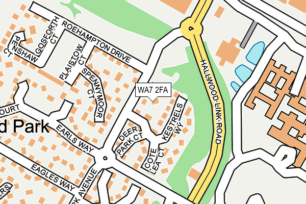 WA7 2FA map - OS OpenMap – Local (Ordnance Survey)