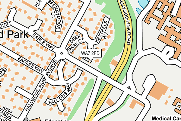 WA7 2FD map - OS OpenMap – Local (Ordnance Survey)