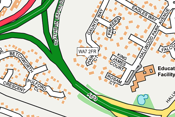 WA7 2FR map - OS OpenMap – Local (Ordnance Survey)
