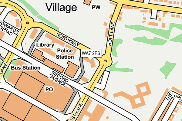 WA7 2FS map - OS OpenMap – Local (Ordnance Survey)