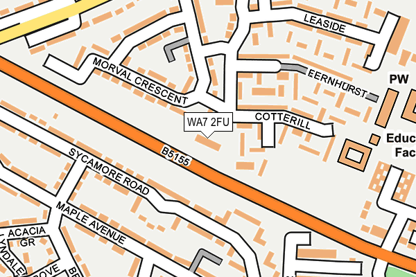 WA7 2FU map - OS OpenMap – Local (Ordnance Survey)