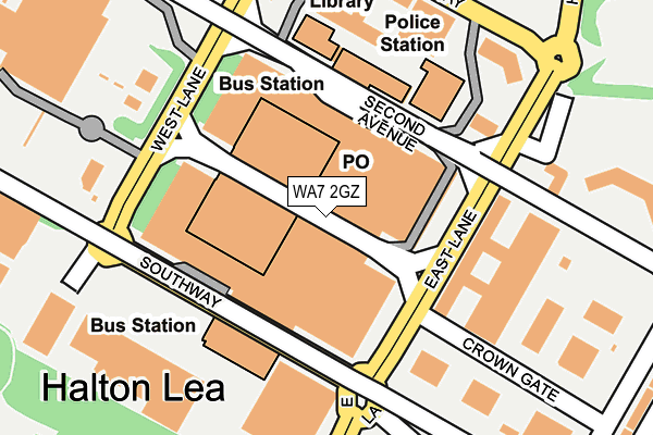 WA7 2GZ map - OS OpenMap – Local (Ordnance Survey)