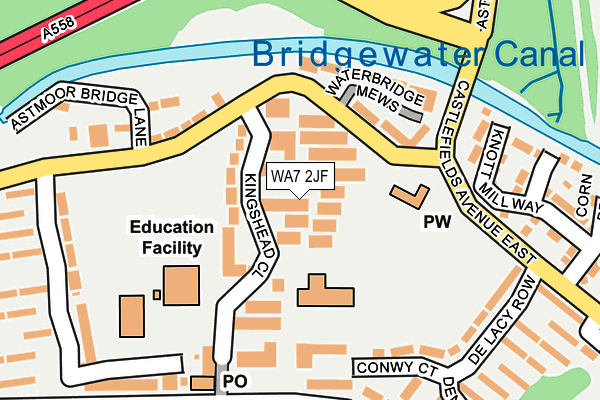 WA7 2JF map - OS OpenMap – Local (Ordnance Survey)