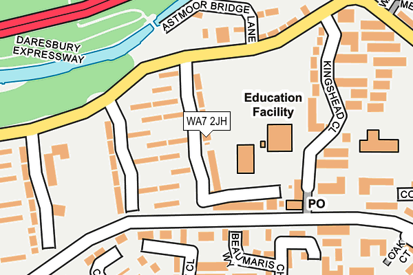 WA7 2JH map - OS OpenMap – Local (Ordnance Survey)