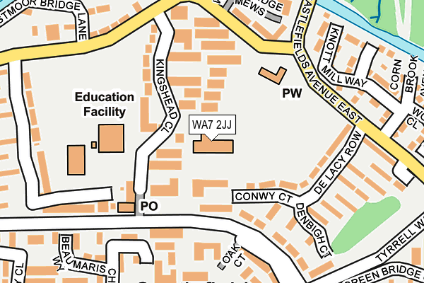 WA7 2JJ map - OS OpenMap – Local (Ordnance Survey)