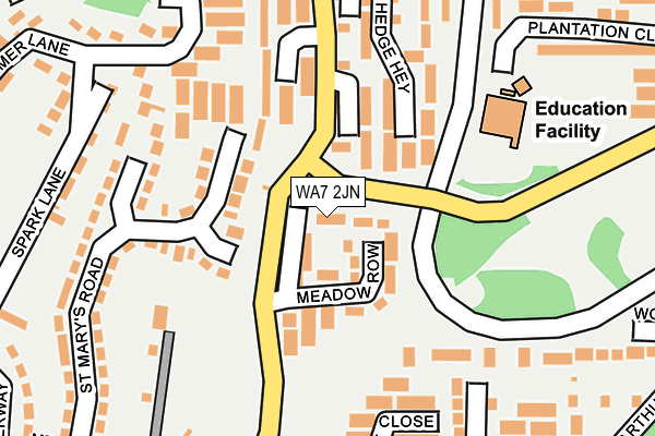 WA7 2JN map - OS OpenMap – Local (Ordnance Survey)