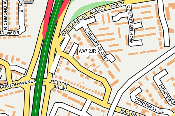 WA7 2JR map - OS OpenMap – Local (Ordnance Survey)