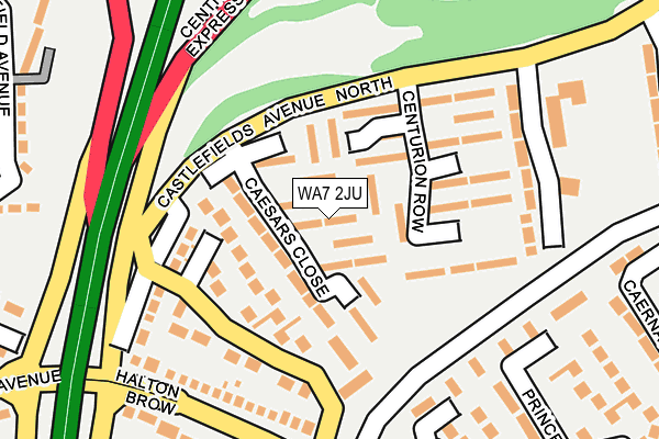 WA7 2JU map - OS OpenMap – Local (Ordnance Survey)