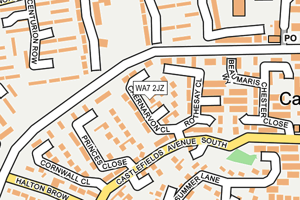 WA7 2JZ map - OS OpenMap – Local (Ordnance Survey)