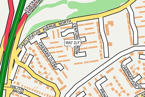 WA7 2LF map - OS OpenMap – Local (Ordnance Survey)