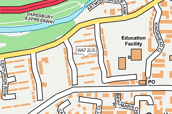 WA7 2LG map - OS OpenMap – Local (Ordnance Survey)