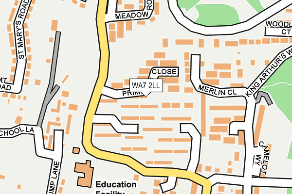 WA7 2LL map - OS OpenMap – Local (Ordnance Survey)