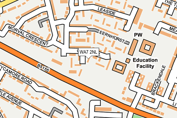 WA7 2NL map - OS OpenMap – Local (Ordnance Survey)