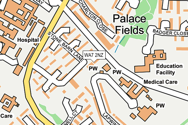 WA7 2NZ map - OS OpenMap – Local (Ordnance Survey)