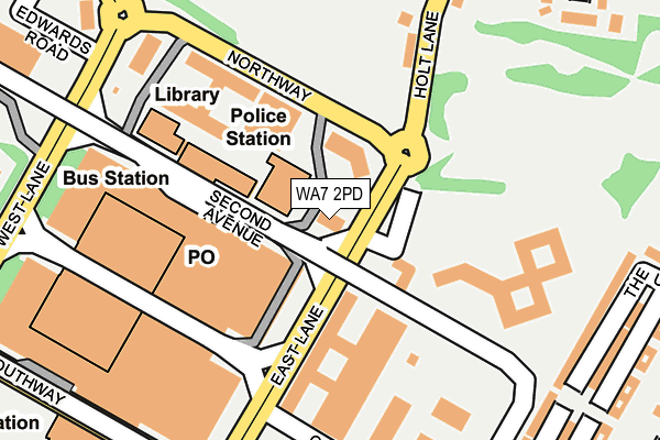 WA7 2PD map - OS OpenMap – Local (Ordnance Survey)