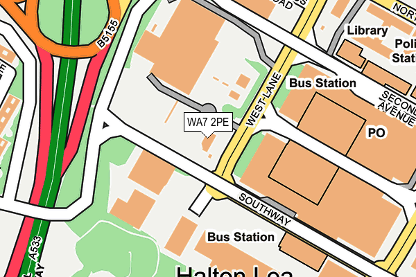 WA7 2PE map - OS OpenMap – Local (Ordnance Survey)