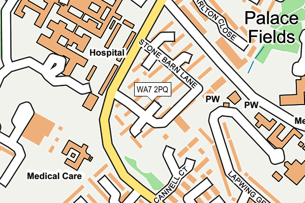 WA7 2PQ map - OS OpenMap – Local (Ordnance Survey)