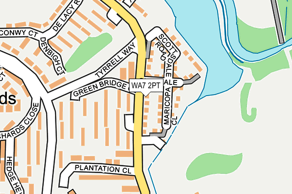 WA7 2PT map - OS OpenMap – Local (Ordnance Survey)